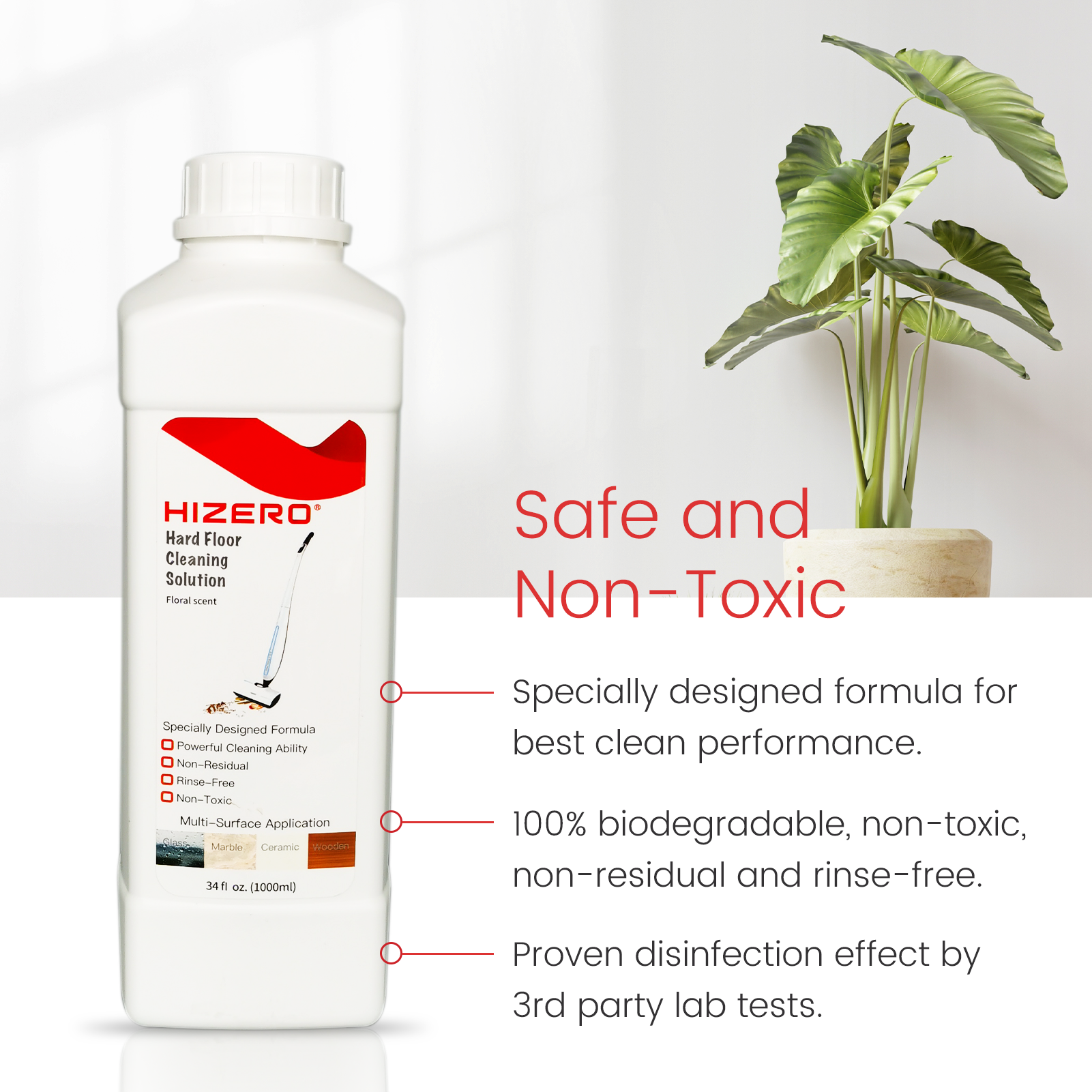 Hizero Anti-Bacterial Gólfhreinsilögur